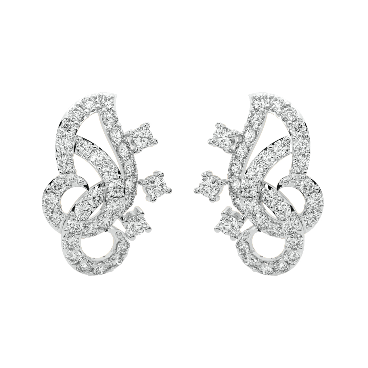 Jasmine Round Diamond Stud Earrings